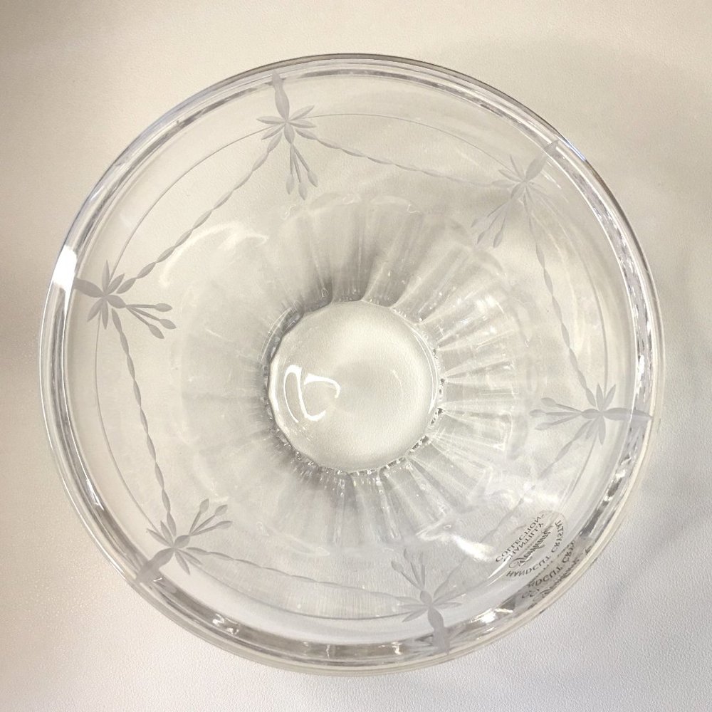 💎 Vintage 2000-2004 💎 GORHAM CRYSTAL "Chantilly Collection" 6 Inch Round… - Picture 9 of 10